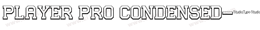 Player Pro Condensed字体转换